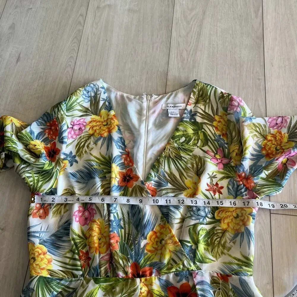 Glamorous floral romper size L